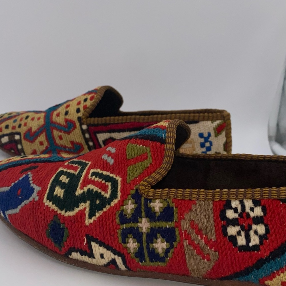 Artemis Mens Kilim Wool Tapestry Slip On Smoking Shoes Driving Loafers 44   HH09 - Picture 5 of 10